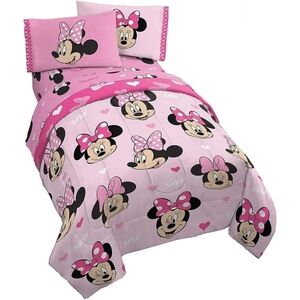 Jay Franco Disney Minnie Mouse Hearts N Love 7-Piece Full Bedding
